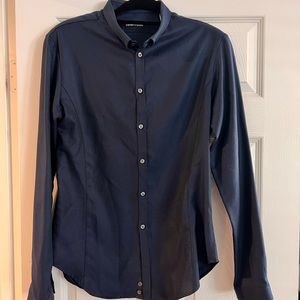 Emporio Armani Navy blue long sleeve button down shirt